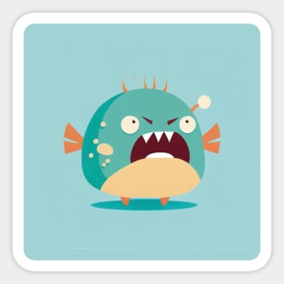 Angry Anglerfish Sticker